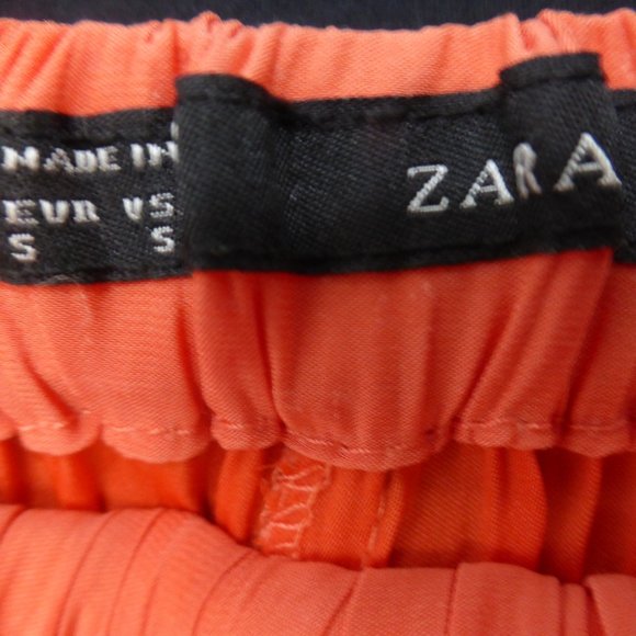 ZARA BASIC, small, orange pants , 2 pockets, BNWOT - Picture 2 of 4